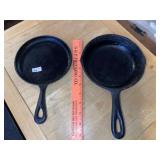 (2) Vintage Cast Iron Skillets
