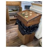 Wood Trash Bin