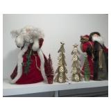 2 Old World Santas & Christmas Trees