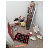 Christmas Decor & Serving Platter / Dishes Grp