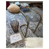 Chairside Table + Waste Basket & Pic Frame