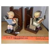 Pr of Porcelain Boy/Girl Book Reading Bookends