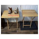 (2) Wood Folding Tray Tables