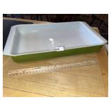 Vintage Green Pyrex Casserole Dish