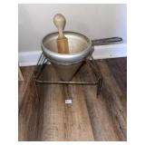 Vintage Aluminum Collander & Pestle