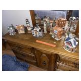 Porcelain Christmas Village Set