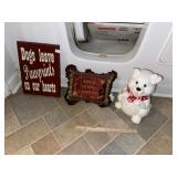 Dog Treat Jar ~ Sign & Pillow