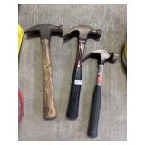 (3) Claw Hammers