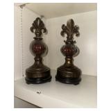 Pr of Table Top Decorator Finnials