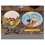 (2) Hamburger Serving Platters