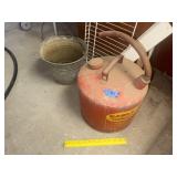 5 Gal Eagle Fuel Can + Galvanized Pail