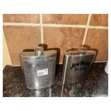 (2) Stainless Liquor Flasks