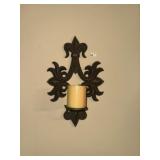 (2) Heavy Wrought Iron Candle Sconces