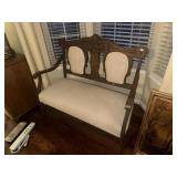 Nice Restored Antique Parlor Bench