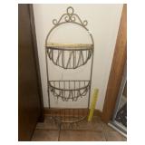 Iron Wall Basket Rack