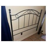 Gray Metal Queen Bed + Frame