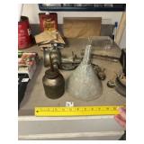 Vintage Oil Can ~ Metal Funnel & Meat Grinder