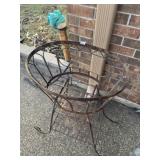 Wrought Iron Basket Plant Stand