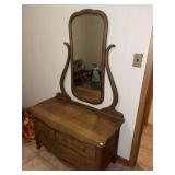 Antique Oak Vanity/Dresser Mirror (SEE BELOW)