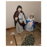 Vintage Blow  Mold Set: Joseph, Mary & Baby Jesus