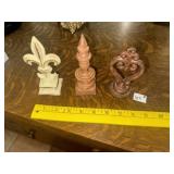 (3) Cast Iron Finnial Decor Pcs