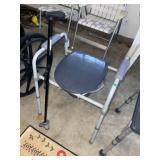 Convalescent Potty Chair & Cane