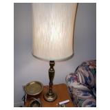Pr of Vintage Mid Century Brass Table Lamps