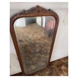 Vintage Oak Carved Wall Mirror