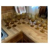 Set of Vintage Amber Stems