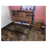 Queen Bed & Bedside Stand (Near New)