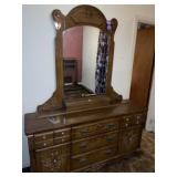 Low Chest Dresser W/ Mirror (Near new)