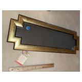 Vintage Mid Century Gold Panel Mirror
