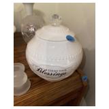 Porcelain Blessings Jar + Decor in Grp
