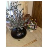 Clay Pottery Planter ~ Basket & Porcelain Planter