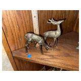 Pr of Brass Deer