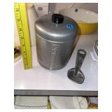 Vintage Coffee Can & Spoon Rest