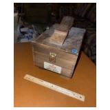 Wood Shoe Shine Box & Supplies