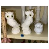 (3) Vintage Porcelain Owls