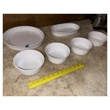 White Corning Ware Casserole Dishes (6)
