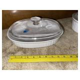 White Corning Ware Casserole Dish / Lid
