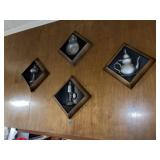 Vintage Set of Pewter Wall Decor