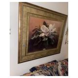 Large Framed Magnolia Decorator Picture (36'W)