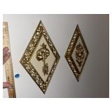 Set of 4 Mid Century Hollywood Regency Wall Decor