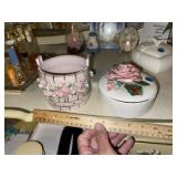 Porcelain Basket & Covered Dish