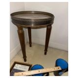 Vintage Round Side Table Marble Top (Crack in top)