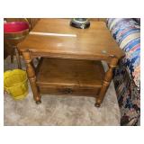 Pr of Solid Maple Side Tables