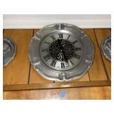 Vintage Seth Thomas Pewter Clock + Pewter Decor P