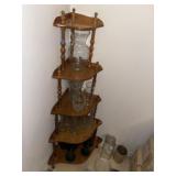 Corner What Not Shelf