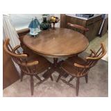 5 Pc Breakfast Set with 4 Arm Chairs (+ Leaf)