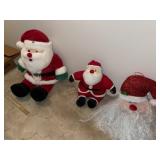(3) Large Santa Dolls